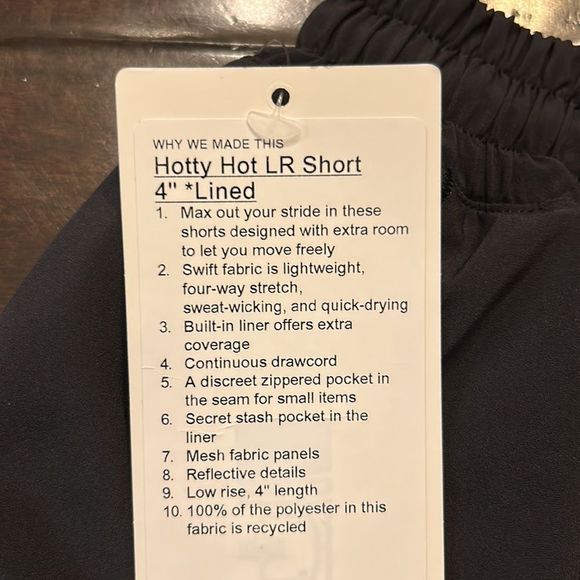 Brand New Hotty Hot Low Rise Short 4” Lined - Black - Picture 3 of 4